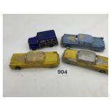 VTG CAST METAL TOY VEHICLES, BLUE STATION WAGON,