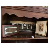FRAMED GOLF THEME ARTWORK, SIGNED LORRIS ABSTRACT