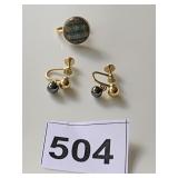 1/20 12K G.F. SCREW-BACK EARRINGS, GOLD-TONE