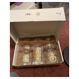 CRYSTAL CANDLEGARDEN GLASS CANDLE HOLDERS W/