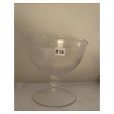 CLEAR PLASTIC FOOTED BOWL, PUNCH BOWL.