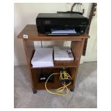 HP ENVY 4500 PRINTER, WOODEN PRINTER STAND, ROYAL
