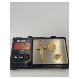 14K GOLD GROUP RELIGIOUS ITEMS 9.08GRAMS