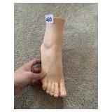 FLESH-TONED MANNEQUIN FOOT, DISPLAY MODEL.