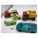 TONKA FIRE TRUCK, TOP PER DUMP TRUCK,