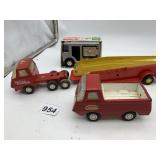 TONKA SEMI-CAB, PICKUP TRUCK, FIRE LADDER