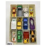 ASSORTED DIE-CAST VEHICLES W/ STORAGE TRAY, HOT