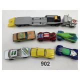 ASSORTED DIE-CAST TOY VEHICLES, INCL SEMI TRUCK
