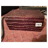 DECORATIVE BOX, FAUX CROCODILE TEXTURE, W/