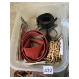 ASSORTED LEATHER BELTS, STRAPS, AND METAL BELT
