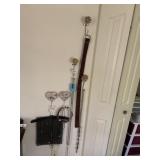 DISPLAY DECOR W/ EARRINGS, BRACELETS, LEATHER