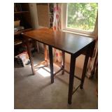 WOODEN GATE LEG TABLE, DROP LEAF DESIGN, SIDE