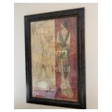 LALLEREAU FRAMED PRINT, PARISIAN SCENE W/ EIFFEL