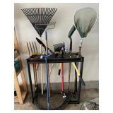 PLASTIC GARDEN TOOL ORGANIZER RACK, ASSORTED
