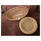 ASSORTED WOVEN BASKETS, OVAL & ROUND STYLES.