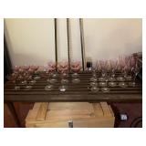 PURPLE TINTED STEMWARE, COUPE GLASSES, CHAMPAGNE