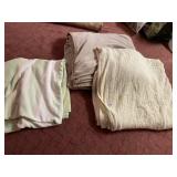 ASSORTED BLANKETS, CREAM OPEN WEAVE, SOLID BEIGE,