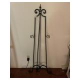 WROUGHT IRON DISPLAY EASEL, ORNATE SCROLLWORK,
