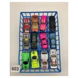 ASSORTED DIE-CAST TOY CARS, MATCHBOX, HOT WHEELS.