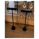TWO PAIRS OF EARRINGS, CLADDAGH GOLD-TONE,