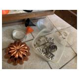 ASSORTED KITCHENWARE, COPPER MOLD, COOKIE