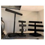 BLACK JEWELRY DISPLAY STANDS, T-BAR NECKLACE,