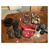 UGG EAR MUFFS, HATLEY BOOTS, LEATHER GLOVES,