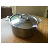 ALL-CLAD MASTER CHEF STAINLESS STEEL POT W/ GLASS