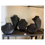 BLACK JEWELRY DISPLAY BUSTS, NECKLACE MANNEQUINS,
