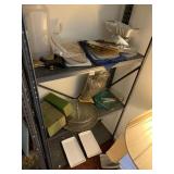 MIXED KITCHENWARE, CRAFT SUPPLIES, ALUMINUM PANS,