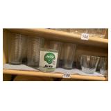NEW YORK JETS LOGO GLASS, ASSORTED CLEAR DRINKING