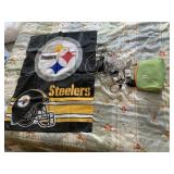 PITTSBURGH STEELERS FLAG, GREEN POLKA DOT POUCH