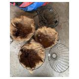 WIRE HANGING PLANT BASKETS W/ COCONUT FIBER