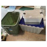 HOMZ UTILITY BIN, PLASTIC STORAGE TOTES W/LIDS.