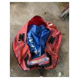 EZUBE INFLATABLE WATER TUBE, RED AND BLUE.