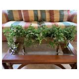 HOSLEY INTERNATIONAL SOLID BRASS PLANTER, FLUTED