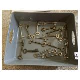 VINTAGE SKELETON KEYS, MIXED METAL, GERMANY,