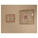 R. BRENT FRAMED ART PRINTS, NAUTILUS SHELL, SAND