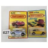 MATCHBOX DIE-CAST CARS, (2) NIB, COSMIC BLUES, NO