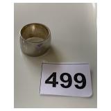STERLING SILVER WIDE BAND RING, STAMPED 925.