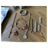 ASSORTED COSTUME JEWELRY, RHINESTONE BRACELETS,