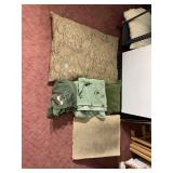 PAISLEY FLOOR PILLOW, GREEN FLEECE PET BLANKETS,