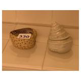 LENOX FINE PORCELAIN SHELL DECOR, HEART COCKLE &