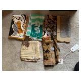 VERA NEUMANN SILK SCARVES, ASSORTED GEOMETRIC AND