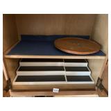 PLASTIC SPICE RACK ORGANIZER, VTG WOOD FLORIDA
