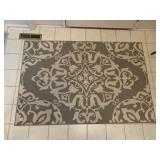 AT HOME OLEFIN AREA RUG, MANCHESTER PATTERN,