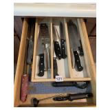FOREVER SHARP KNIVES, GRATER, ASSORTED KITCHEN