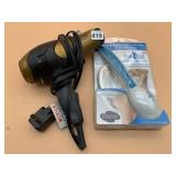 ROYAL-TROY HAIR DRYER AND PED EGG FOOT FILE KIT.