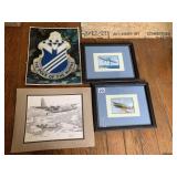 NICK PERRIELLO MILITARY AIRCRAFT PRINT, FRAMED