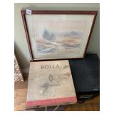 FRAMED PRINT SIGNED CHRISTY EDWARDS W/ BOLLA GIFT